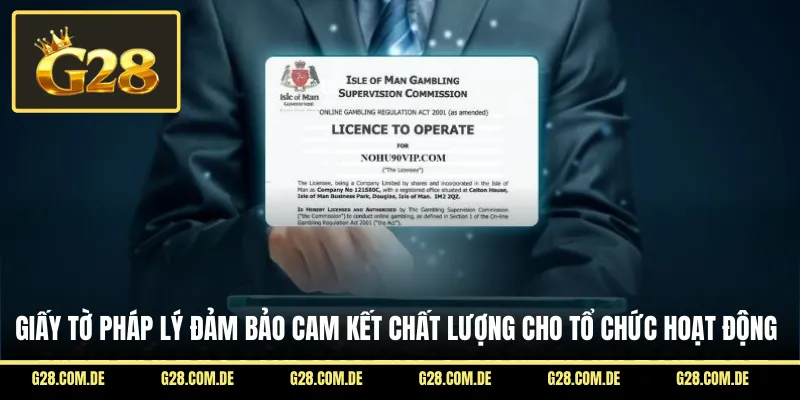 Giấy tờ pháp lý đảm bảo cam kết chất lượng cho tổ chức hoạt động